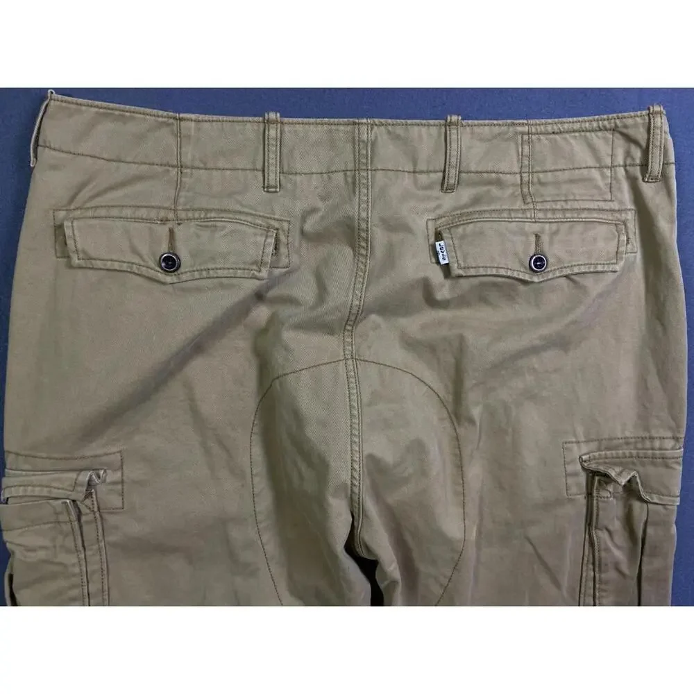 Vtg Levis Ace Cargo Pants Mens 38x32 (40x30) Loose Straight Khaki Grunge Skater